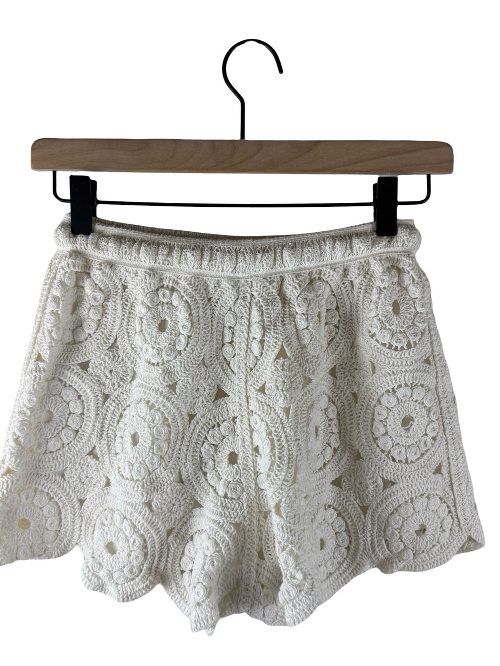 Vintage Crochet Lace Shorts White XS - Picture 4 of 5